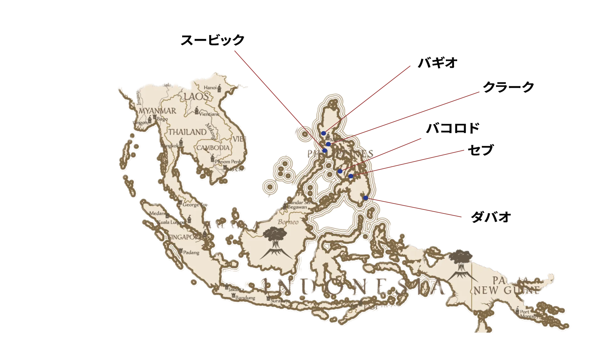 フィリピンの地図